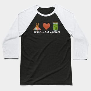 Peace Love Pickles Vintage Baseball T-Shirt